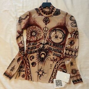 Marine serre tattoo top